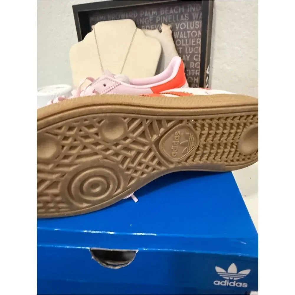 Adidas clear pink gum Handball Spezial suede sneakers NIB